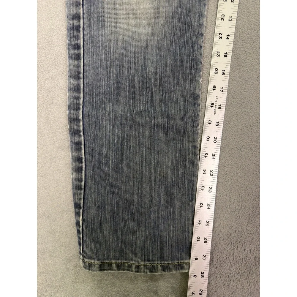 Levis Jeans Youth Boys 28x28 Blue Denim 514 Slim Straight Medium Wash Whiskered